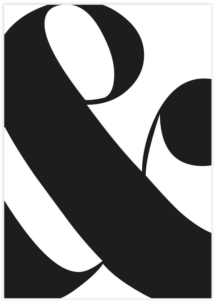 Typography Art Print - Black and White Art by The Good Poster Company