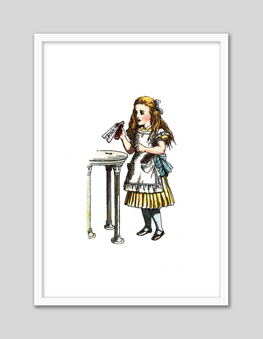 Alice and the Bottle - The Good Poster Co. - Paper Size : 21.0 x 29.7 cm A4