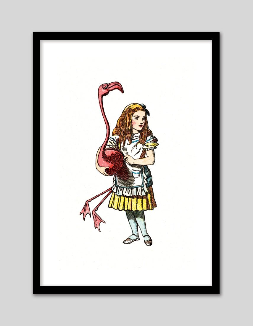 Alice and the Flamingo - The Good Poster Co. - Paper Size : 21.0 x 59.7 cm A4