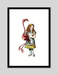 Alice and the Flamingo - The Good Poster Co. - Paper Size : 21.0 x 59.7 cm A4