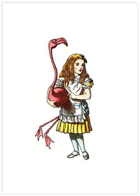Alice and the Flamingo - The Good Poster Co. - Paper Size : 21.0 x 59.7 cm A4