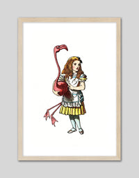 Alice and the Flamingo - The Good Poster Co. - Paper Size : 21.0 x 59.7 cm A4