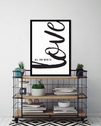All You Need Is Love - The Good Poster Co. - Paper Size : 29.7 x 42.0 cm A3