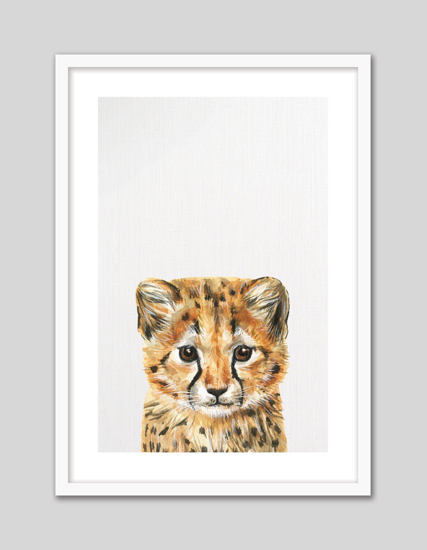 Baby Cheetah - The Good Poster Co. - Paper Size : 21.0 x 29.7 cm A4