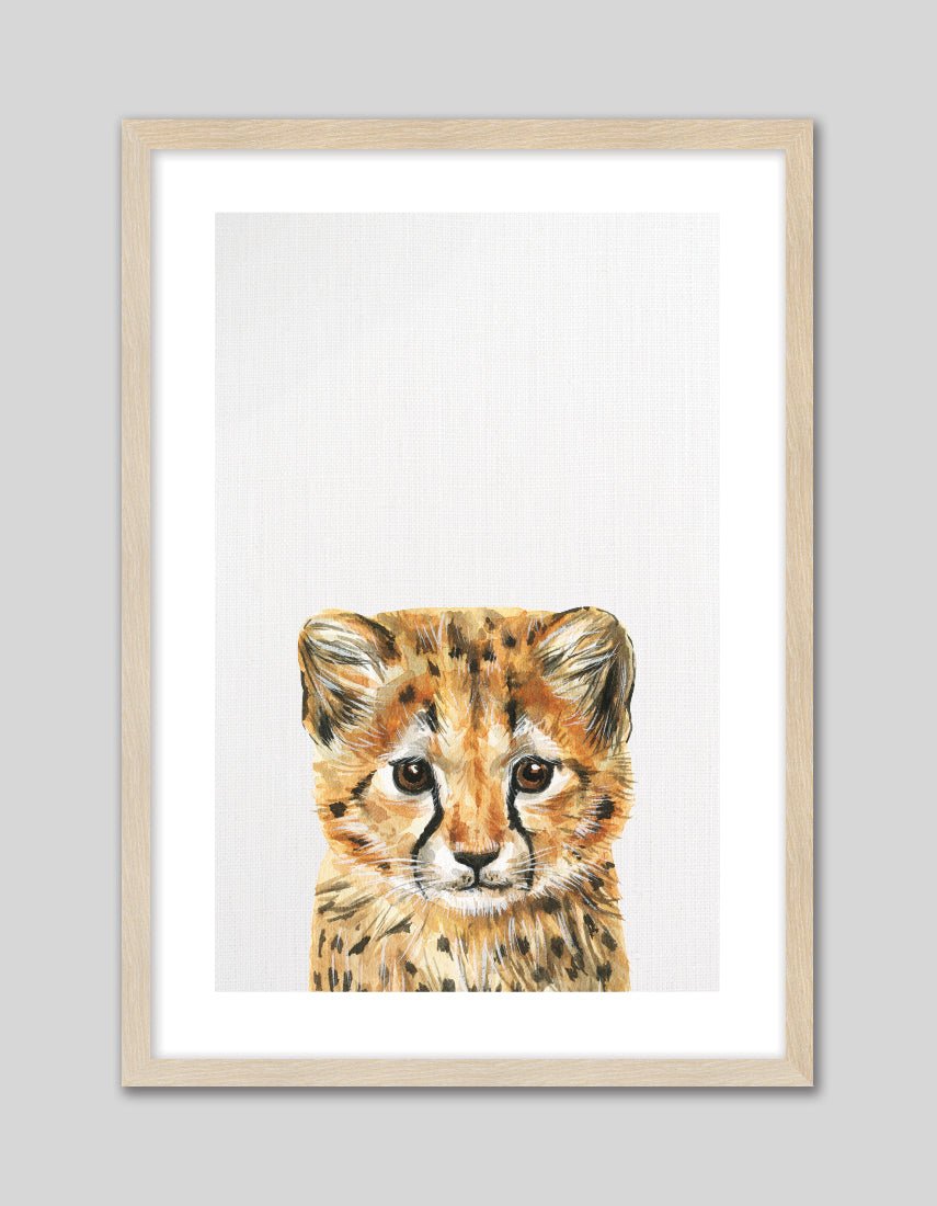 Baby Cheetah - The Good Poster Co. - Paper Size : 21.0 x 29.7 cm A4