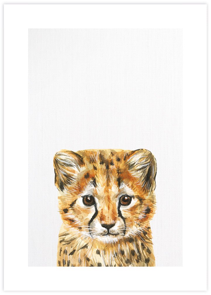 Baby Cheetah - The Good Poster Co. - Paper Size : 21.0 x 29.7 cm A4