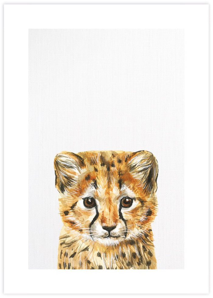 Baby Cheetah - The Good Poster Co. - Paper Size : 21.0 x 29.7 cm A4