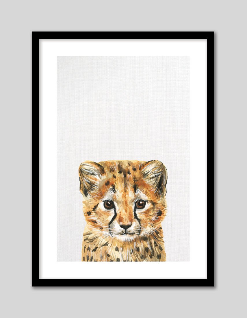 Baby Cheetah - The Good Poster Co. - Paper Size : 21.0 x 29.7 cm A4