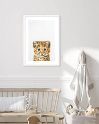 Baby Cheetah - The Good Poster Co. - Paper Size : 21.0 x 29.7 cm A4