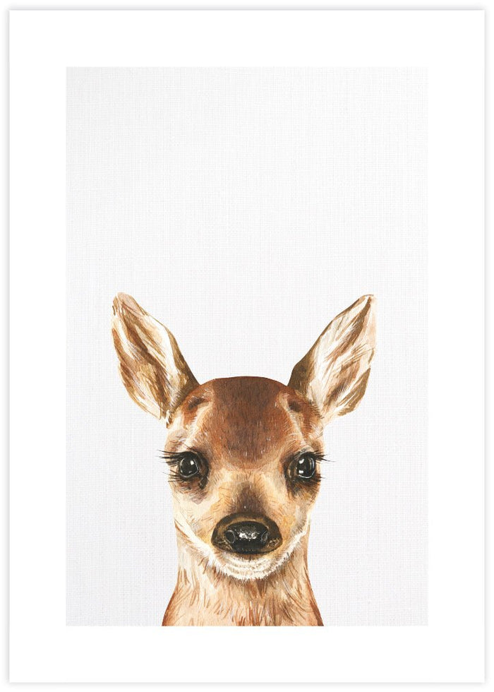 Baby Deer - The Good Poster Co. - Paper Size : 21.0 x 29.7 cm A4