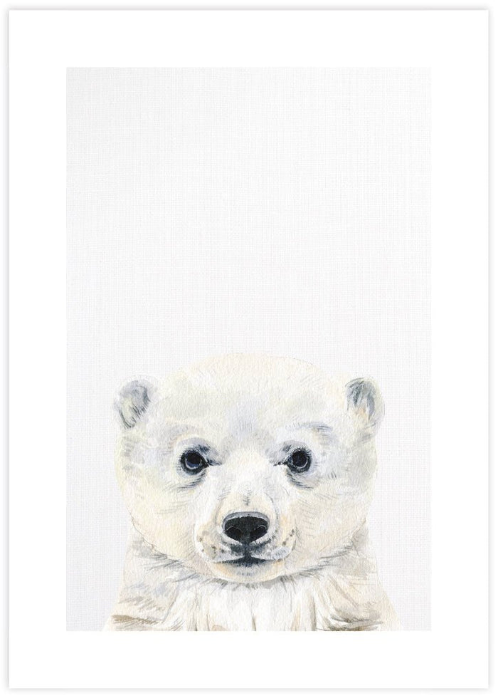 Baby Polar Bear - The Good Poster Co. - Paper Size : 21.0 x 29.7 cm A4