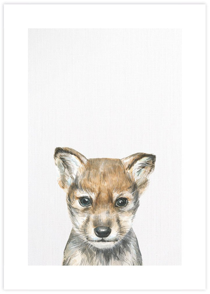 Baby Wolf - The Good Poster Co. - Paper Size : 21.0 x 29.7 cm A4