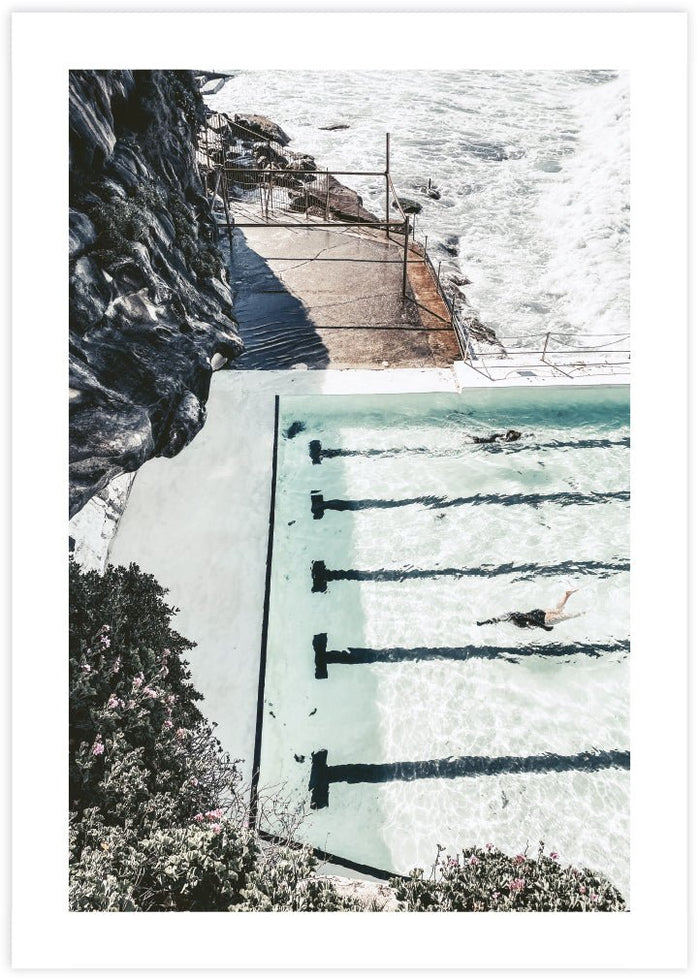 Bondi Ocean Pool - The Good Poster Co. - Paper Size : 42.0 x 59.4 cm A2