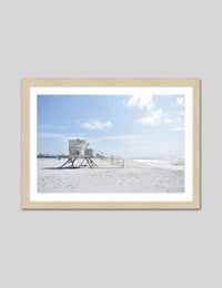 Florida Lifeguard Tower - The Good Poster Co. - Paper Size : 42.0 x 59.4 cm A2