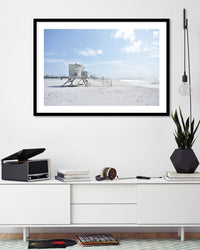Florida Lifeguard Tower - The Good Poster Co. - Paper Size : 42.0 x 59.4 cm A2
