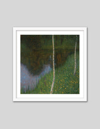 Lakeshore with Birches - The Good Poster Co. - Paper Size : 50.8 x 50.8 cm