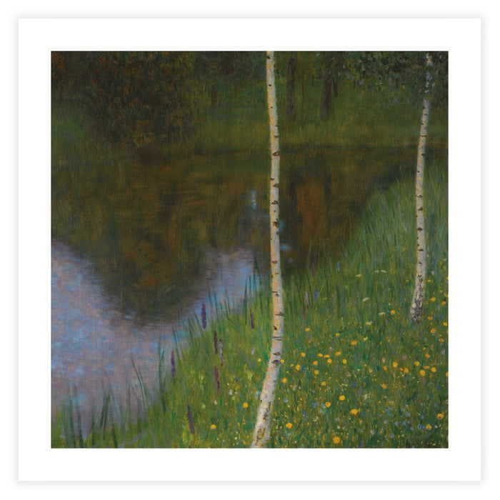 Lakeshore with Birches - The Good Poster Co. - Paper Size : 50.8 x 50.8 cm