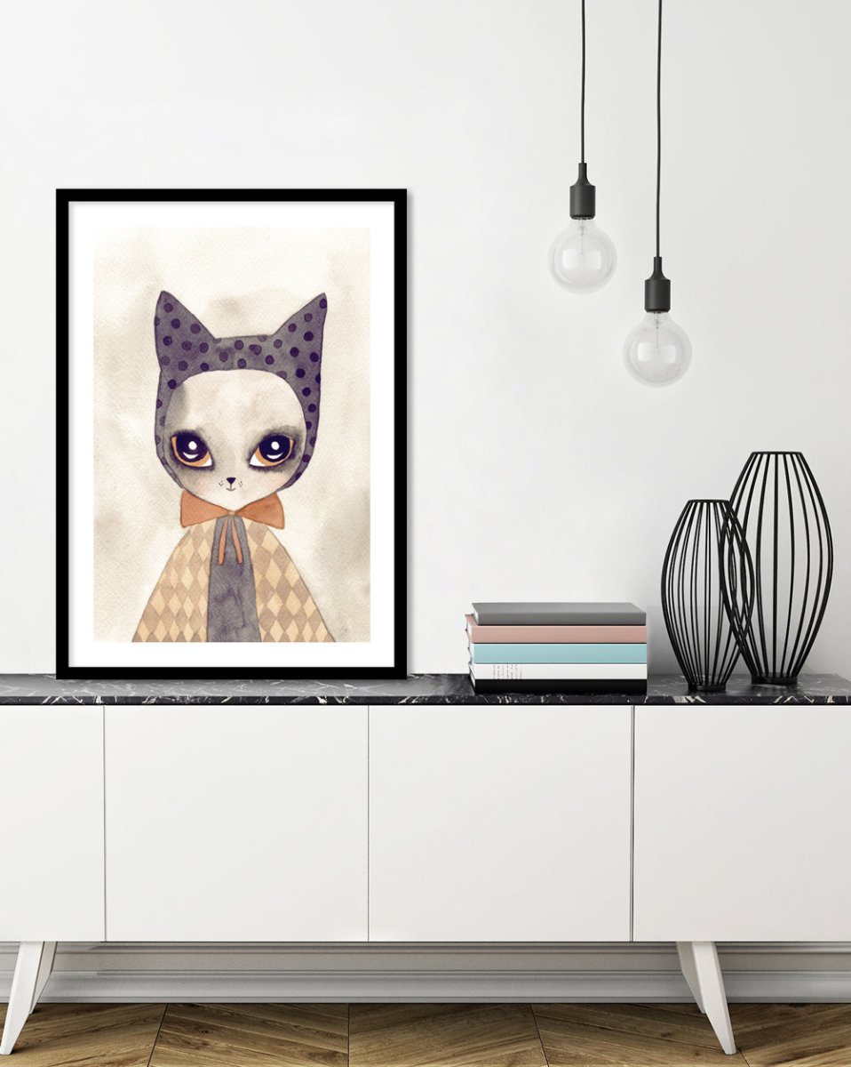 Miss Mittens - The Good Poster Co. - Paper Size : 21.0 x 29.7 cm A4