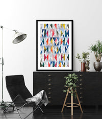 Mosaic Triangles - The Good Poster Co. - Paper Size : 29.7 x 42.0 cm A3