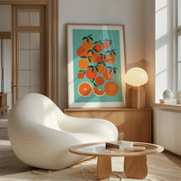 Orange Harvest Blue - The Good Poster Co. - Paper Size : 29.7 x 42.0 cm A3