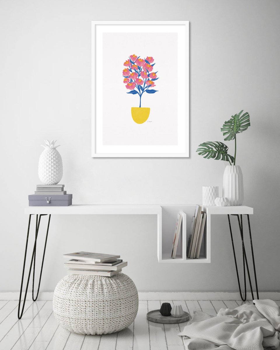 Potted Peonies - The Good Poster Co. - Paper Size : 29.7 x 42.0 cm A3