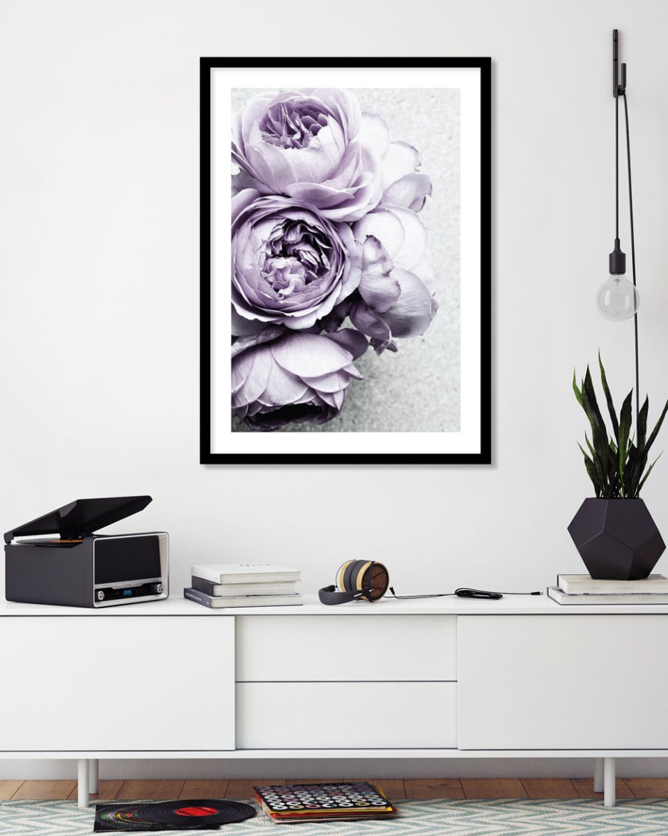 Purple Peonies - The Good Poster Co. - Paper Size : 42.0 x 59.4 cm A2