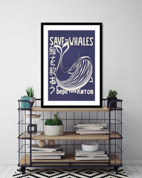 Save the Whales - The Good Poster Co. - Paper Size : 30.5 x 40.6 cm