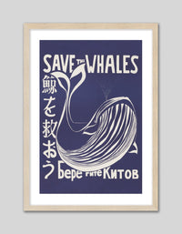 Save the Whales - The Good Poster Co. - Paper Size : 30.5 x 40.6 cm