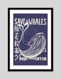 Save the Whales - The Good Poster Co. - Paper Size : 30.5 x 40.6 cm