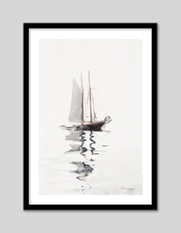 Two Masted Schooner with Dory - The Good Poster Co. - Paper Size : 29.7 x 42.0 cm A3