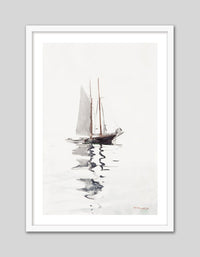 Two Masted Schooner with Dory - The Good Poster Co. - Paper Size : 29.7 x 42.0 cm A3