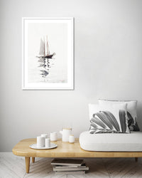 Two Masted Schooner with Dory - The Good Poster Co. - Paper Size : 29.7 x 42.0 cm A3