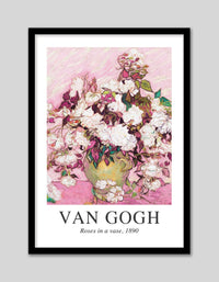 Vase with Pink Roses - The Good Poster Co. - Paper Size : 40.6 x 50.8 cm