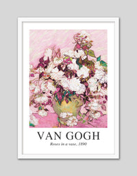 Vase with Pink Roses - The Good Poster Co. - Paper Size : 40.6 x 50.8 cm