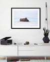 Barn in Snowy Landscape Contemporary Photography Print | The Good Poster Company