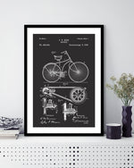 Bicycle Patent Art Print | Black and White Art | The Good Poster Company