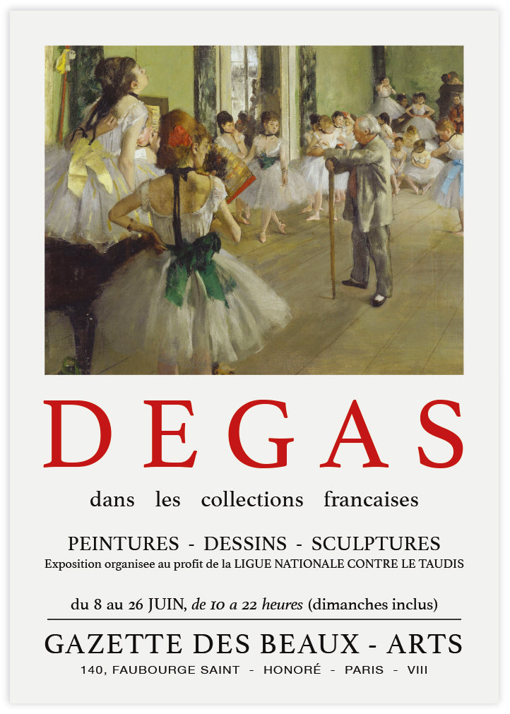 The Ballet Class Exhibition Poster by Edgar Degas | Vintage Art from The Good Poster Company