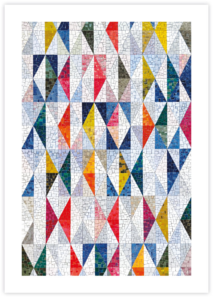 Contemporary Mosaic Triangles Art Print - Geometric Art - The Good Poster Company