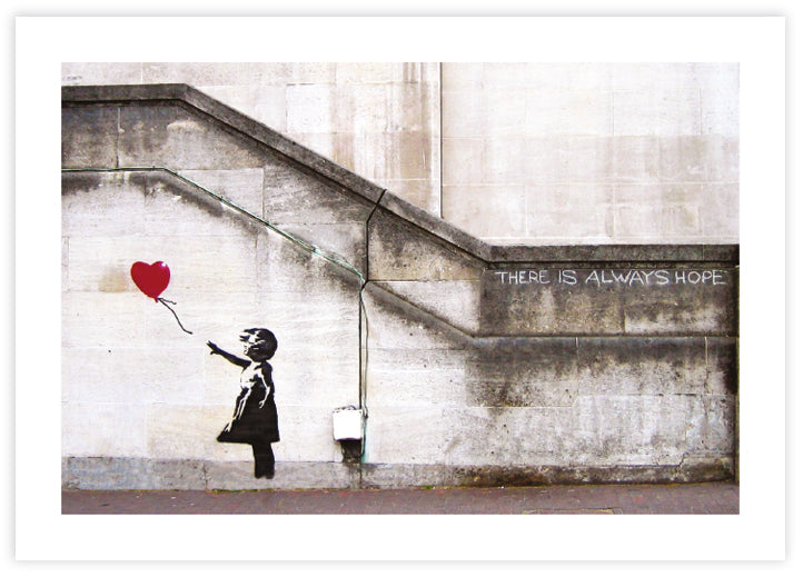 Girl with the Red Balloon Art Print by Banksy | Banksy Art | The Good Poster Company