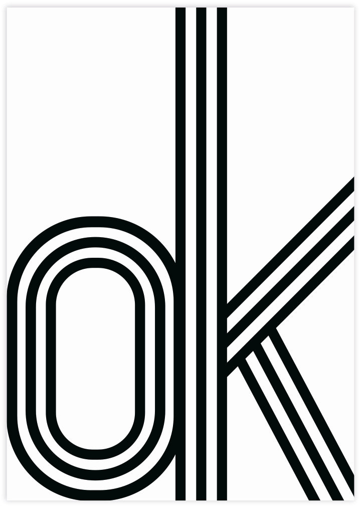 Black and White Typography Art Print | Minimalist Art | The Good Poster Company