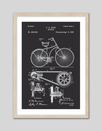 Bicycle Patent - The Good Poster Co. - Paper Size : 29.7 x 42.0 cm A3