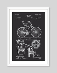 Bicycle Patent - The Good Poster Co. - Paper Size : 29.7 x 42.0 cm A3