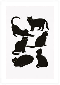Black Cats - The Good Poster Co. - Paper Size : 29.7 x 42.0 cm A3