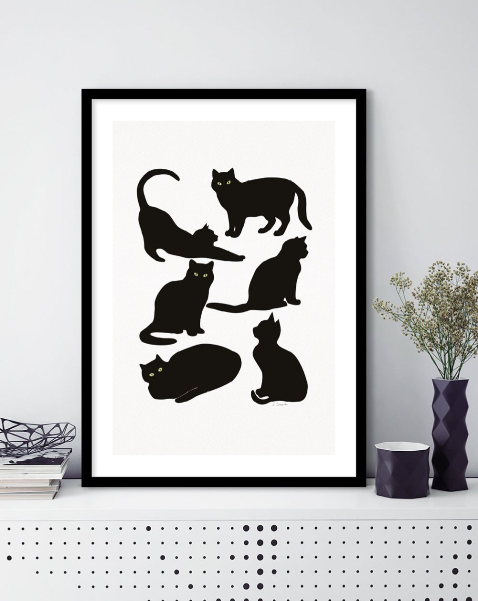 Black Cats - The Good Poster Co. - Paper Size : 29.7 x 42.0 cm A3