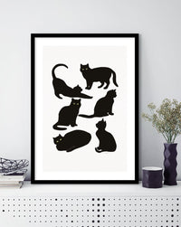 Black Cats - The Good Poster Co. - Paper Size : 29.7 x 42.0 cm A3