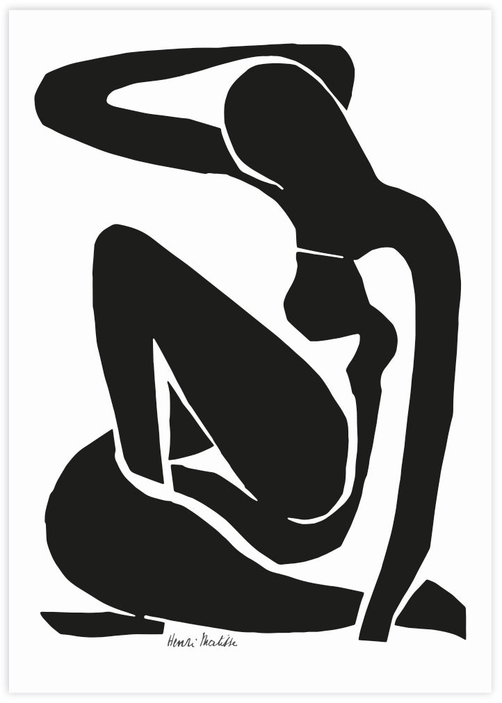 Black Nude I - The Good Poster Co. - Paper Size : 29.7 x 42.0 cm A3