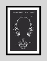 Headphones Patent - The Good Poster Co. - Paper Size : 29.7 x 42.0 cm A3