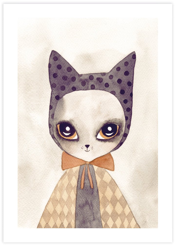 Miss Mittens - The Good Poster Co. - Paper Size : 21.0 x 29.7 cm A4