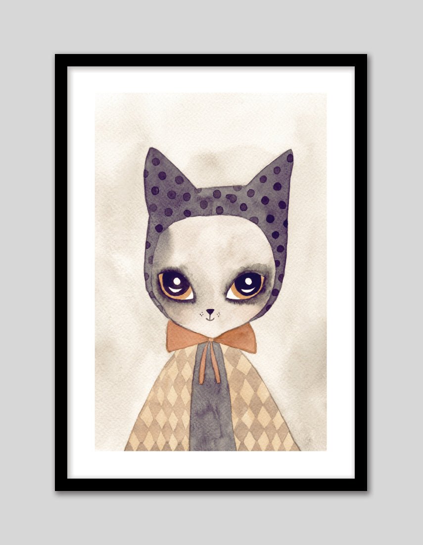 Miss Mittens - The Good Poster Co. - Paper Size : 21.0 x 29.7 cm A4