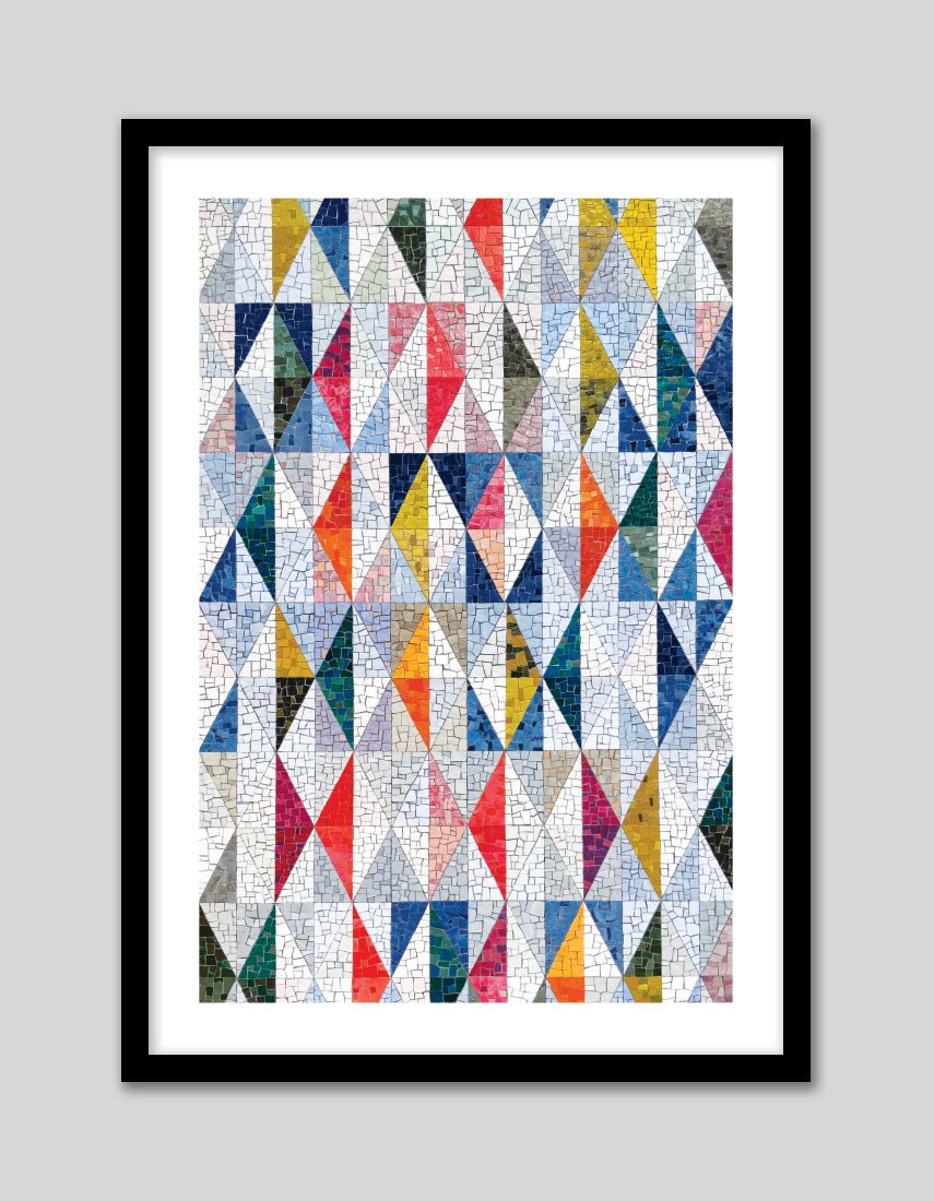 Mosaic Triangles - The Good Poster Co. - Paper Size : 29.7 x 42.0 cm A3